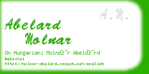 abelard molnar business card